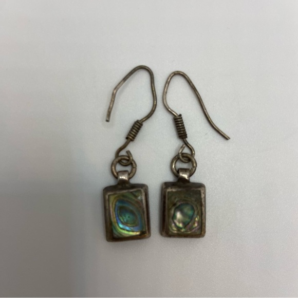 Mexico 925 Earrings Mother Of Pearl - Picture 2 of 7